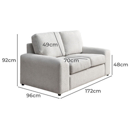 CLASSIC DESIGN LIVING SOPHIA 2 SEATER BOUCLE SOFA
