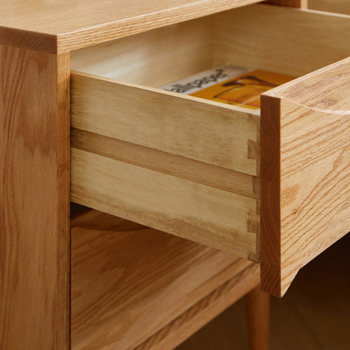 MODERN COLLECTIVE SOPHIE AMERICAN OAK WOOD BEDSIDE TABLE