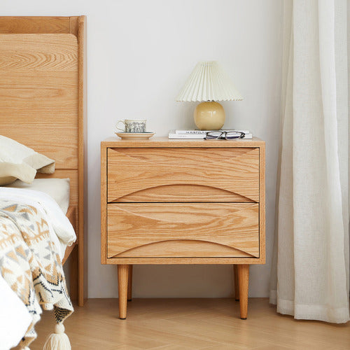MODERN COLLECTIVE SOPHIE AMERICAN OAK WOOD BEDSIDE TABLE