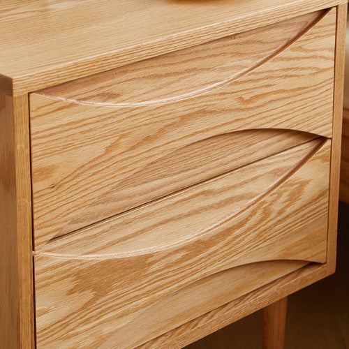 MODERN COLLECTIVE SOPHIE AMERICAN OAK WOOD BEDSIDE TABLE