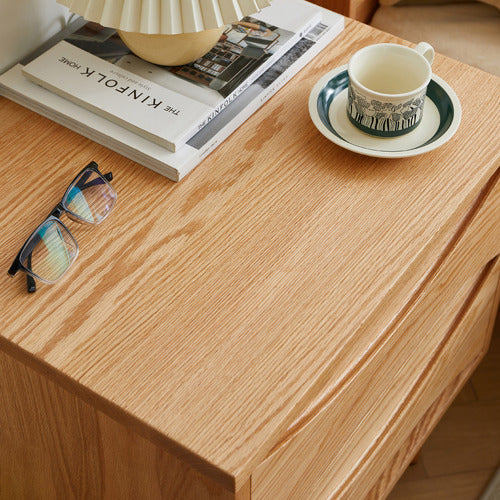 MODERN COLLECTIVE SOPHIE AMERICAN OAK WOOD BEDSIDE TABLE