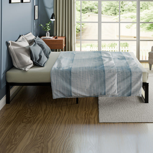 HOXTON ROOM SOREN STEEL & TIMBER BED BASE