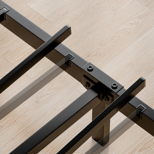 HOXTON ROOM SOREN STEEL & TIMBER BED BASE