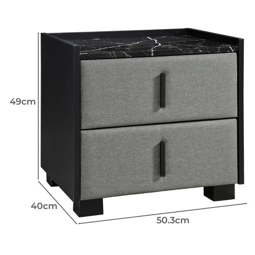 WESTERN DESIGNS SPRING 2 DRAWER BEDSIDE TABLE