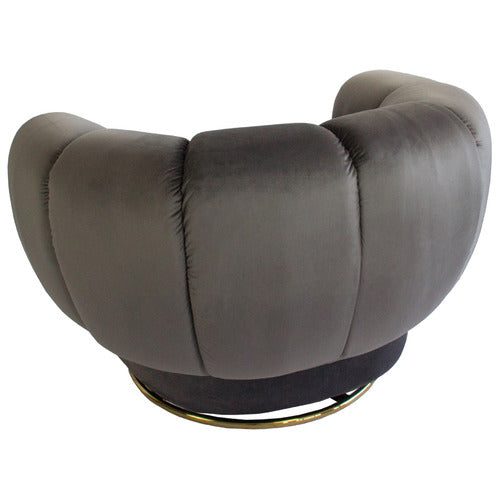 BROOKLYN AND BELLA STEINMANN VELVET SWIVEL ARMCHAIR