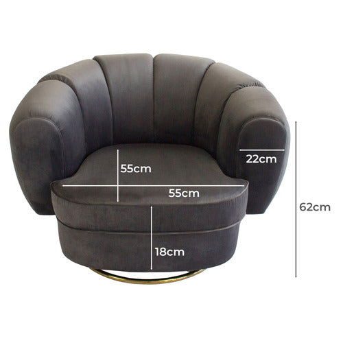 BROOKLYN AND BELLA STEINMANN VELVET SWIVEL ARMCHAIR