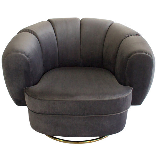 BROOKLYN AND BELLA STEINMANN VELVET SWIVEL ARMCHAIR