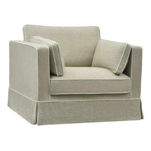 NORDIC STREET SAND STEVENSON SLIPCOVER ARMCHAIR