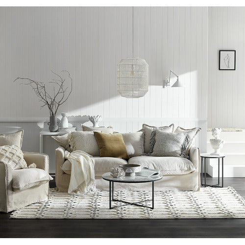 HYDE PARK HOME CUMULUS PREMIUM 3 SEATER COTTON SLIPCOVER SOFA