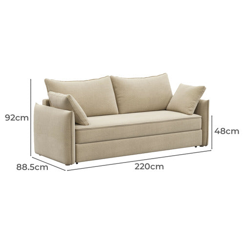 SUNDAY 3 SEATER DOUBLE SOFA BED