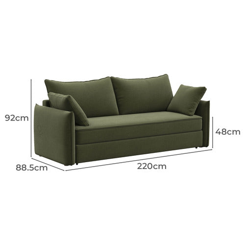SUNDAY 3 SEATER DOUBLE SOFA BED