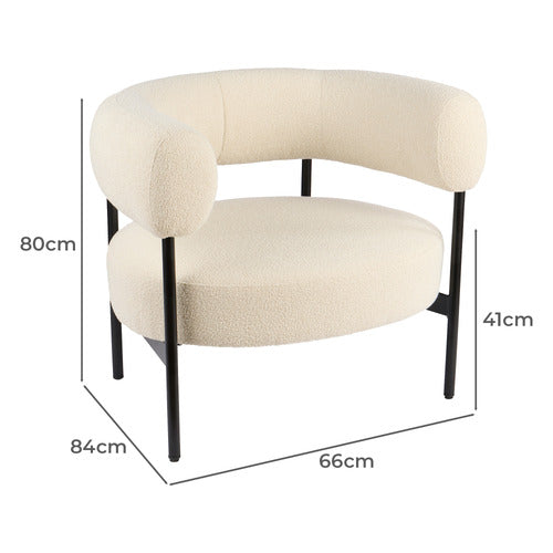 THE HOME COLLECTIVE SYLVIA BOUCLE ARMCHAIR