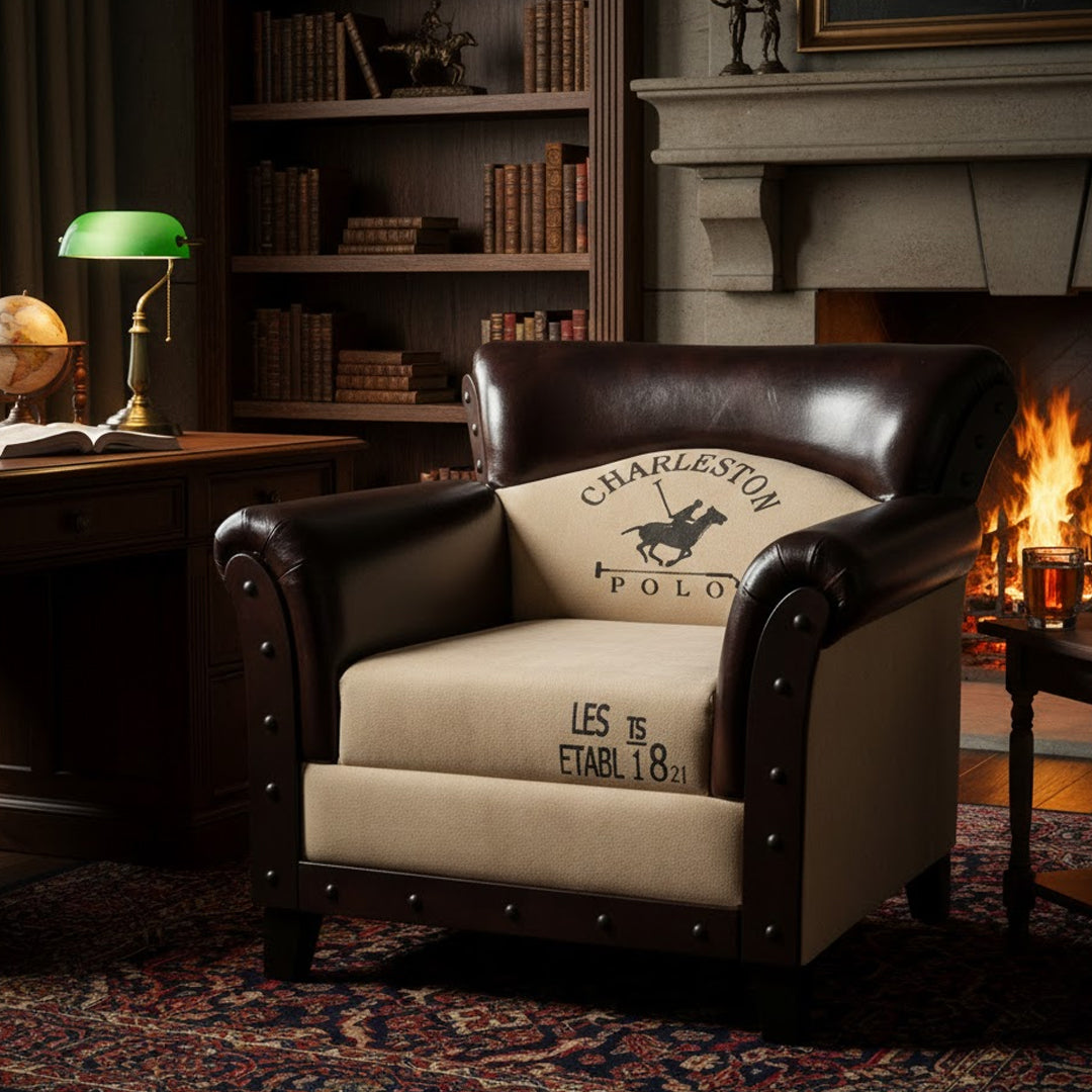 THE DECOR STORE HARRIET POLO VINTAGE ARMCHAIR