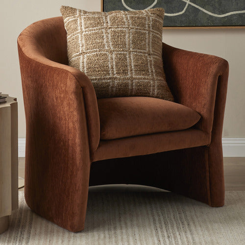 THE HOME COLLECTIVE BARNES VELVET ARMCHAIR