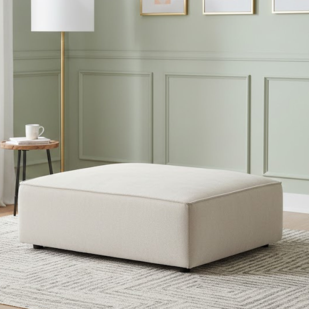 TILLEY FABRIC OTTOMAN LIGHT GREY