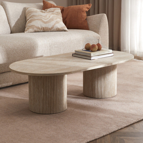 TILLY TRAVERTINE-LOOK COFFEE TABLE