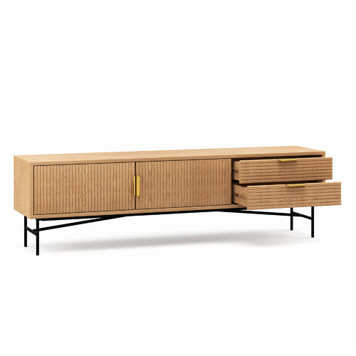 CONTINENTAL DESIGNS TABITHA RIPPLE SLATTED TV UNIT
