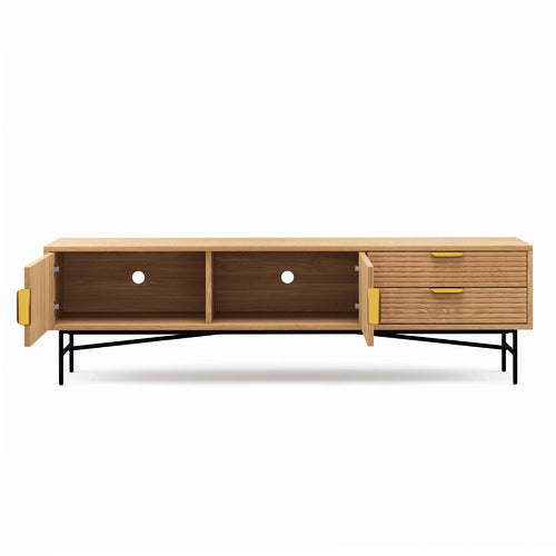 CONTINENTAL DESIGNS TABITHA RIPPLE SLATTED TV UNIT
