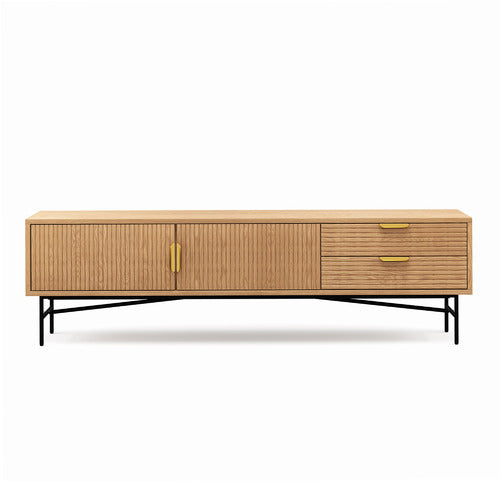 CONTINENTAL DESIGNS TABITHA RIPPLE SLATTED TV UNIT
