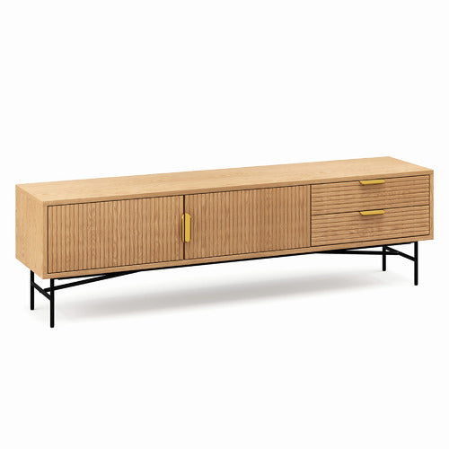 CONTINENTAL DESIGNS TABITHA RIPPLE SLATTED TV UNIT