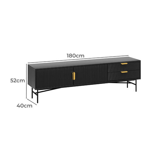 CONTINENTAL DESIGNS TABITHA RIPPLE SLATTED TV UNIT