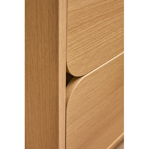 TALIA TRAVERTINE-LOOK BEDSIDE TABLE