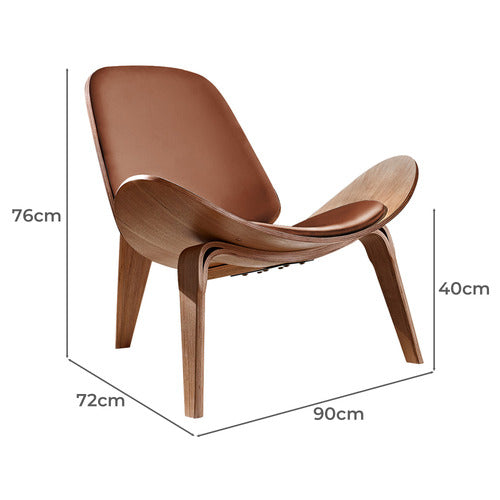 BRAXTON HOME TAN MARLEY FAUX LEATHER ACCENT CHAIR