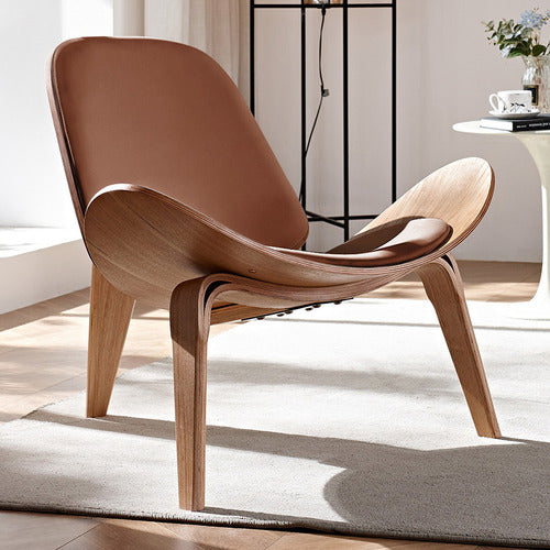 BRAXTON HOME TAN MARLEY FAUX LEATHER ACCENT CHAIR
