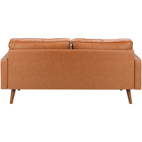 TAN STOCKHOLM FAUX LEATHER SOFA