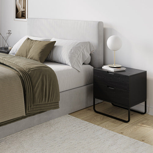 CONTINENTAL DESIGNS TANISHA 2 DRAWER BEDSIDE TABLE