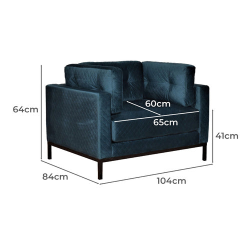 CRANK FURNITURE TEAL ALLANIS VELVET LOUNGE CHAIR