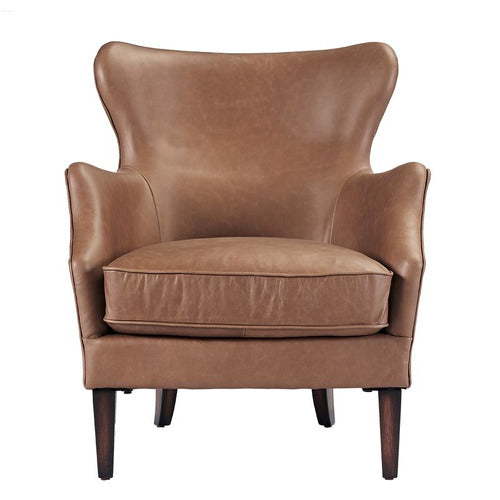 REXINGTON HOME TEGAN COW LEATHER ARMCHAIR