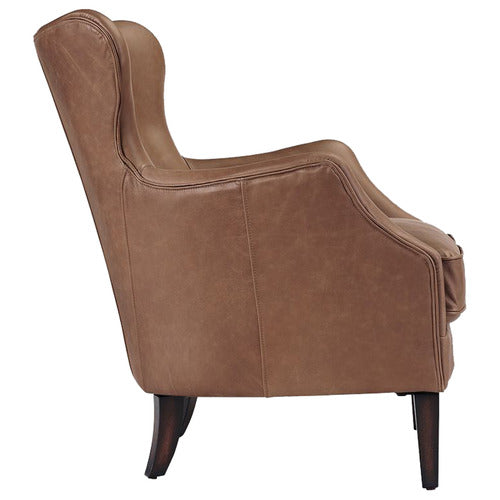 REXINGTON HOME TEGAN COW LEATHER ARMCHAIR
