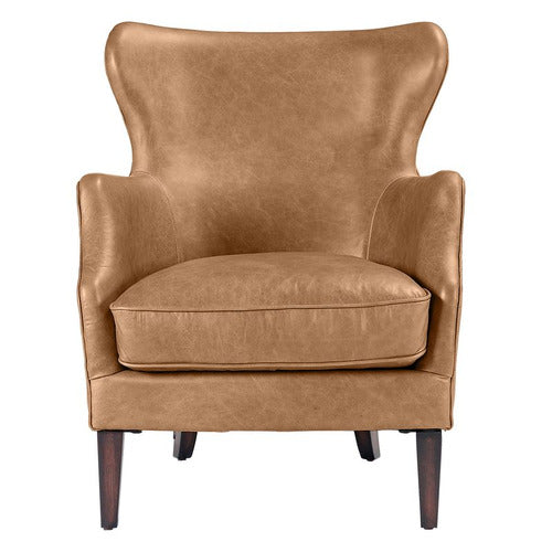 REXINGTON HOME TEGAN COW LEATHER ARMCHAIR
