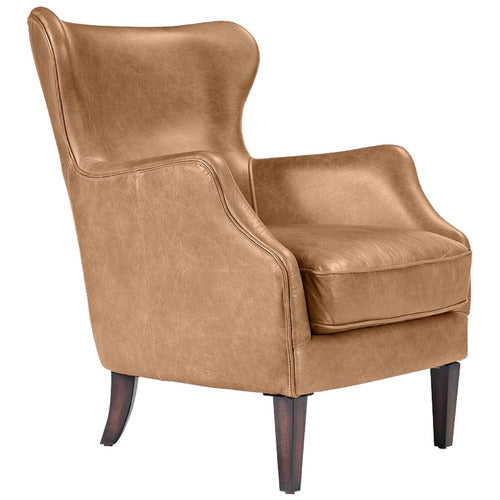 REXINGTON HOME TEGAN COW LEATHER ARMCHAIR