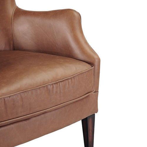 REXINGTON HOME TEGAN COW LEATHER ARMCHAIR