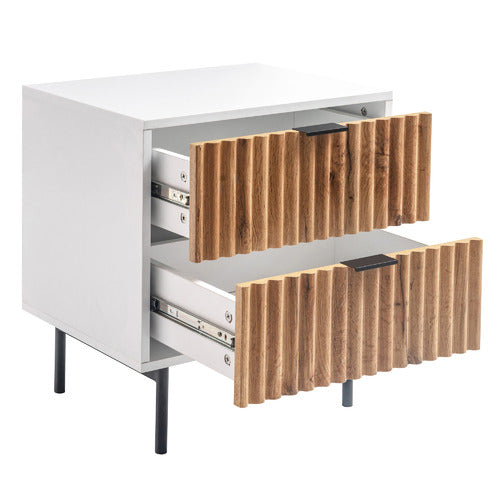 CAPE FURNITURE TERRA 2 DRAWER BEDSIDE TABLE