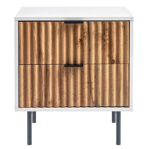 CAPE FURNITURE TERRA 2 DRAWER BEDSIDE TABLE
