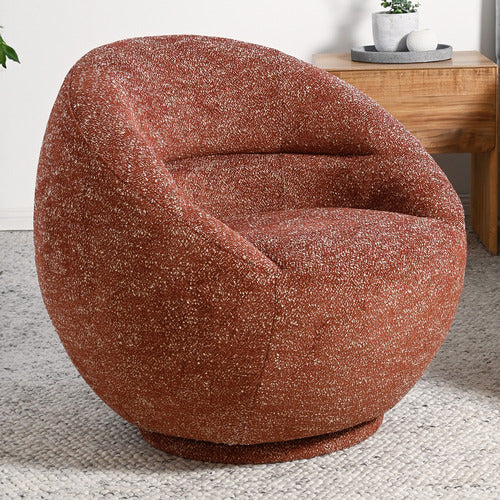 BROOKLYN AND BELLA TERRA RED CLARA SWIVEL ACCENT CHAIR