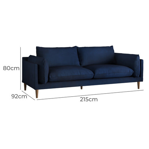 TERRY 3 SEATER VELVET SOFA