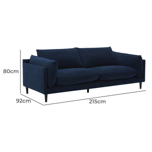 TERRY 3 SEATER VELVET SOFA