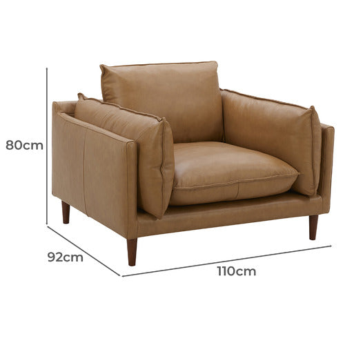 TERRY PREMIUM GENUINE LEATHER ARMCHAIR