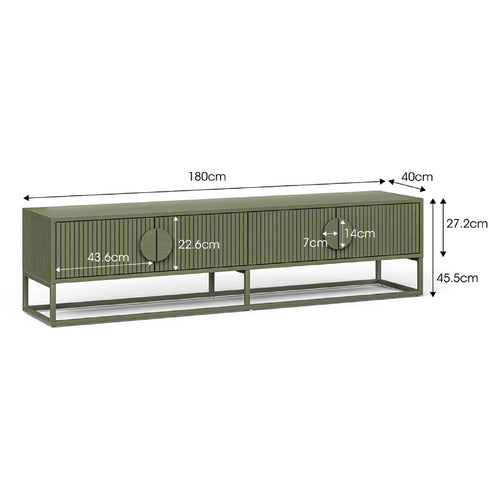 CONTINENTAL DESIGNS TESSA RIPPLE SLATTED TV UNIT