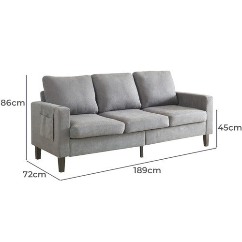 CASSINGTON HOME THEMIS 3 SEATER UPHOLSTERED SOFA