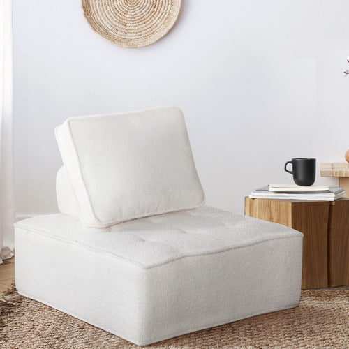 LIVING FUSION THESEUS BOUCLE ADJUSTABLE ACCENT CHAIR