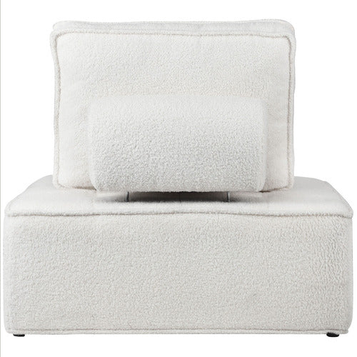LIVING FUSION THESEUS BOUCLE ADJUSTABLE ACCENT CHAIR