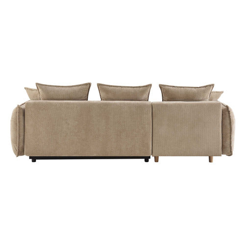 CORE LIVING THOMAS 3 SEATER DOUBLE SOFA BED WITH LEFT CHAISE