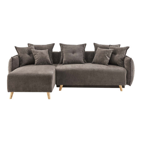 CORE LIVING THOMAS 3 SEATER DOUBLE SOFA BED WITH LEFT CHAISE