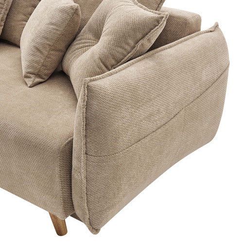 CORE LIVING THOMAS 3 SEATER DOUBLE SOFA BED WITH LEFT CHAISE