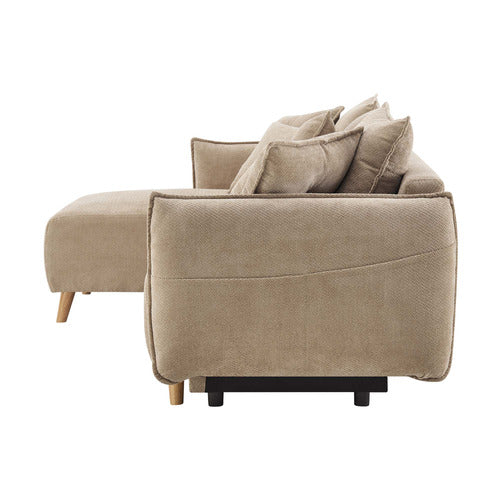 CORE LIVING THOMAS 3 SEATER DOUBLE SOFA BED WITH LEFT CHAISE